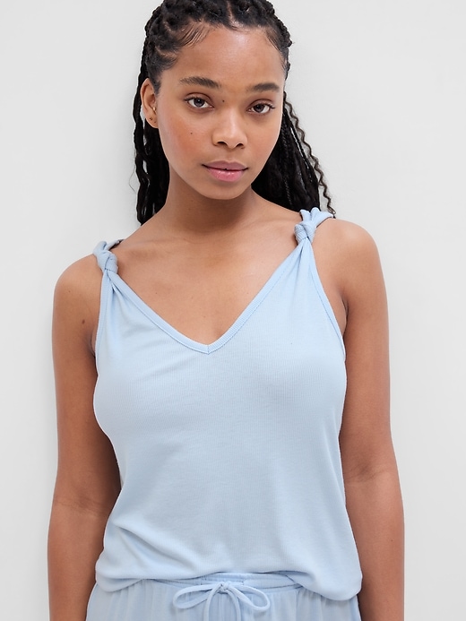 Image number 5 showing, Relaxed Ribbed PJ Tank Top