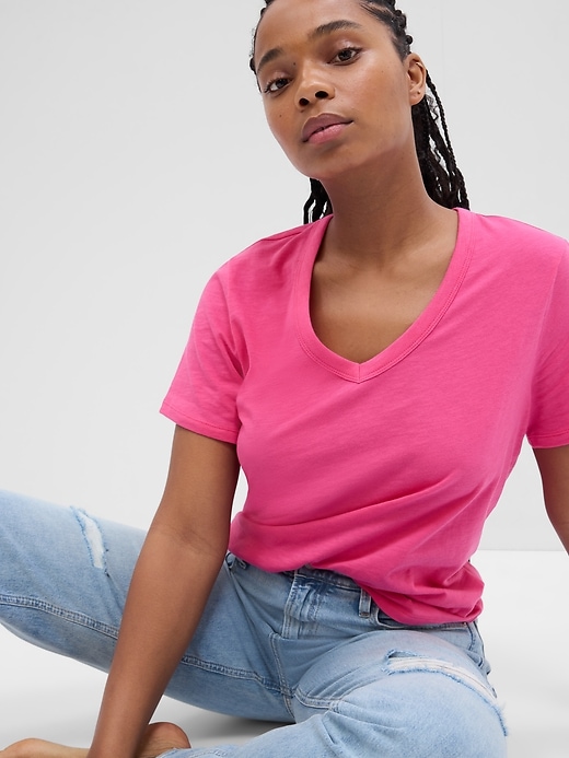 Image number 1 showing, ForeverSoft Relaxed V-Neck T-Shirt