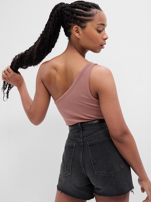Image number 2 showing, Ribbed Asymmetrical Tank Top
