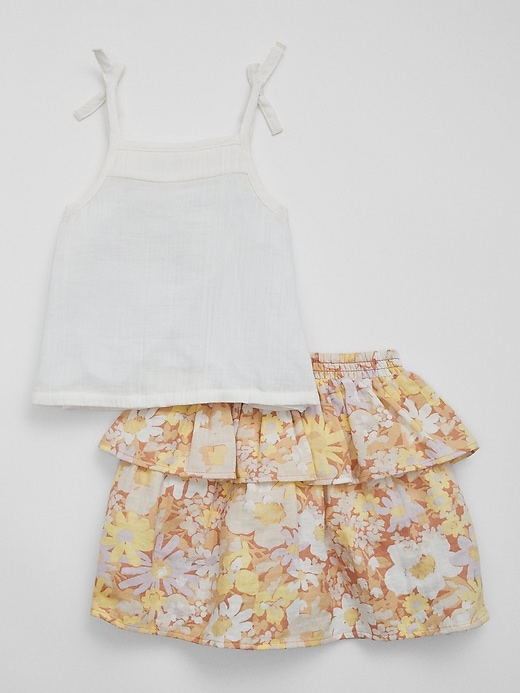 View large product image 2 of 2. babyGap Gauze Skirt Two-Piece Outfit Set