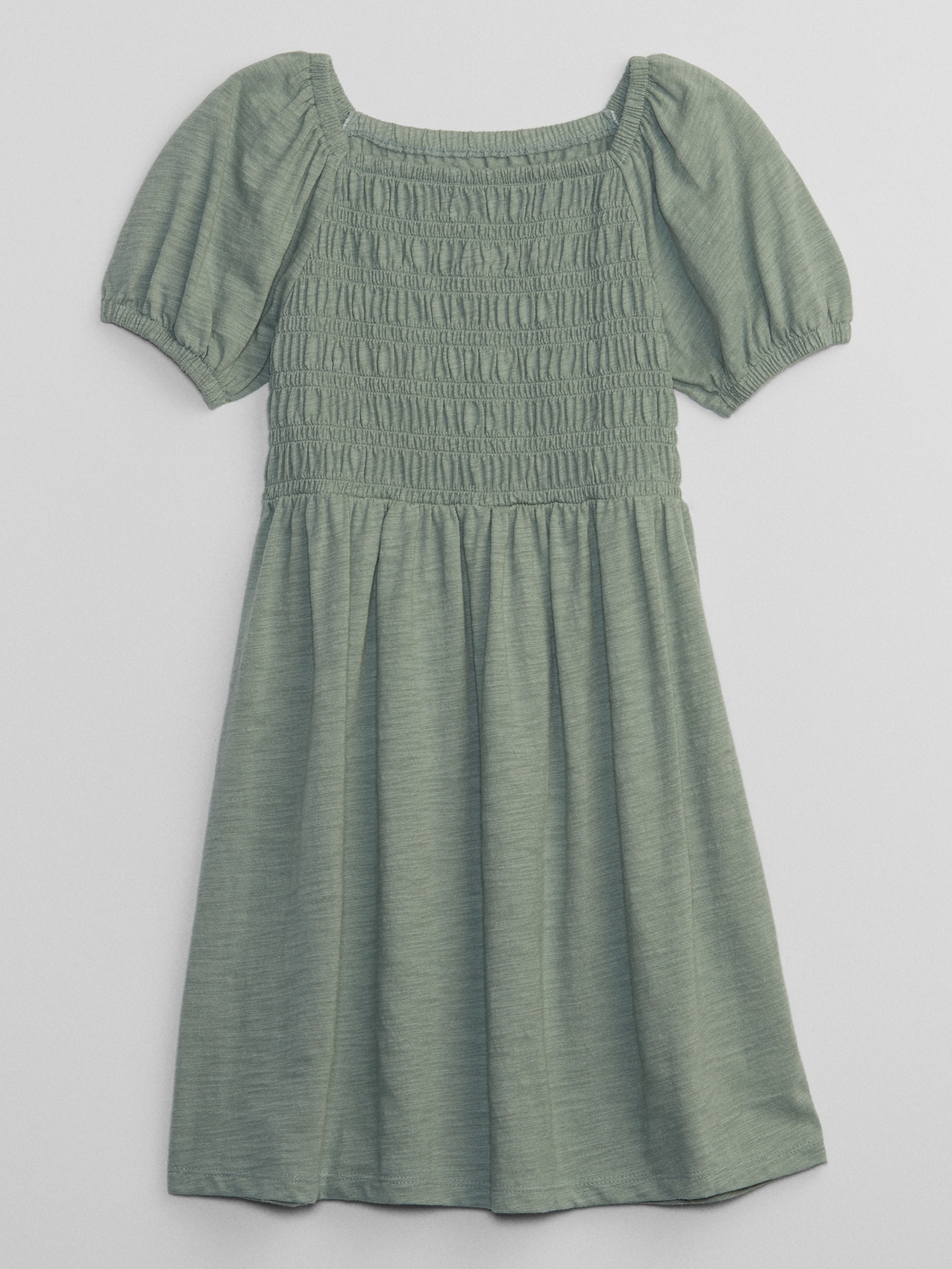Kids Smocked Puff Sleeve Dress