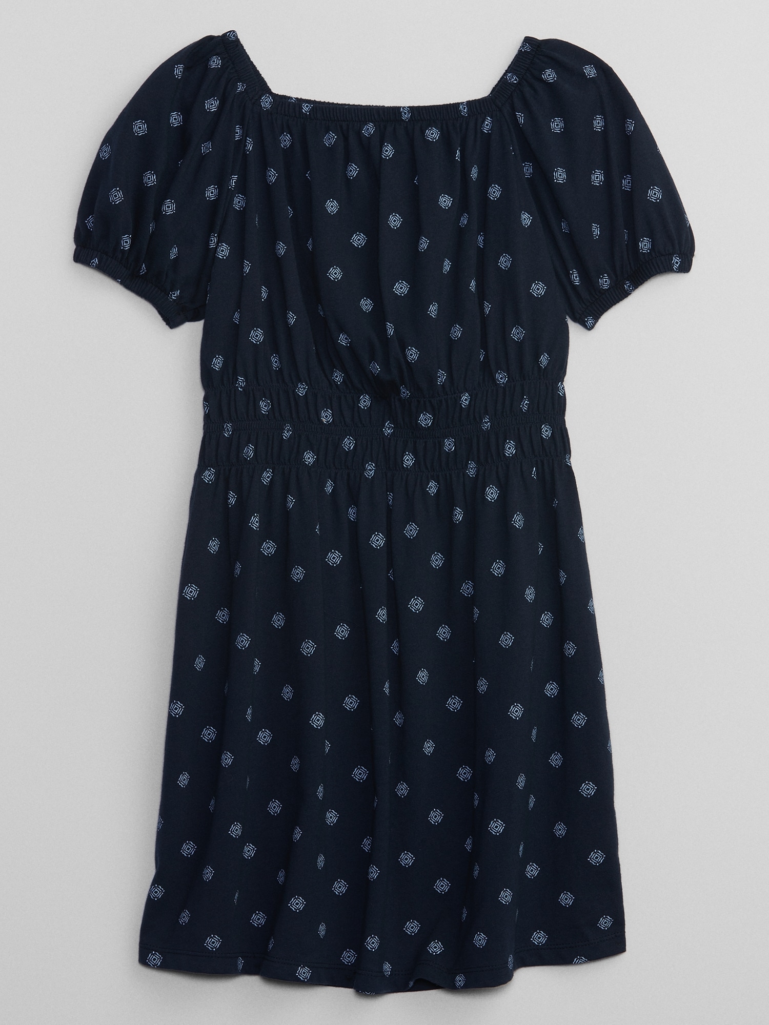 Kids Smocked Puff Sleeve Dress