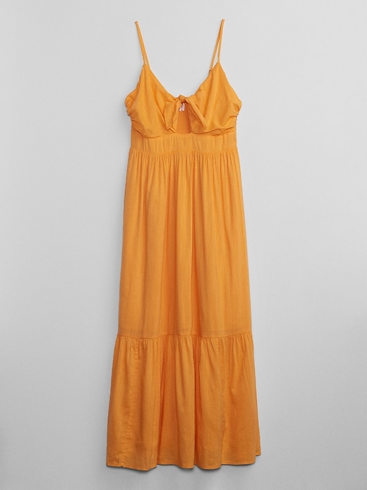 Image number 7 showing, Tie-Front Tiered Maxi Dress