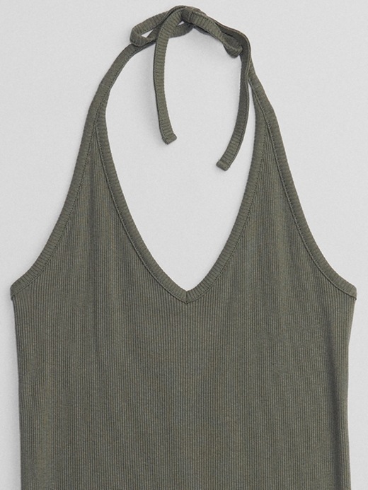 Image number 7 showing, Ribbed Halter Midi Dress