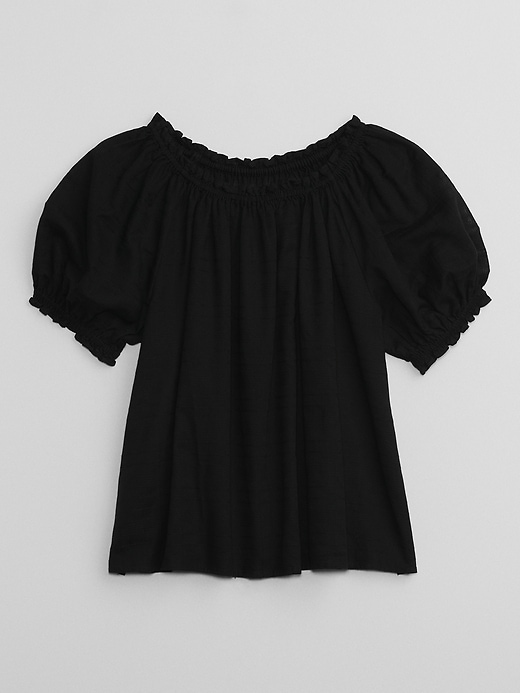 Image number 5 showing, Relaxed Boatneck Puff Sleeve Top