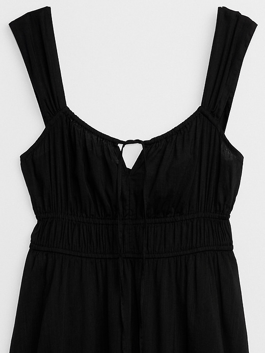 Image number 7 showing, Tie-Neck Smocked Mini Dress