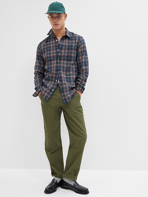 Image number 1 showing, Linen-Cotton Shirt in Standard Fit