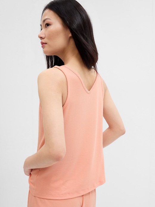 View large product image 2 of 2. Relaxed Ribbed PJ Tank Top