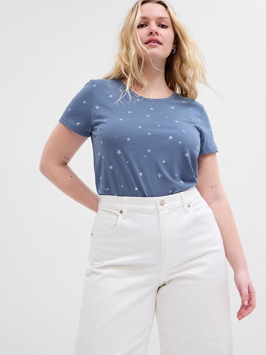 Gap Factory Women's Favorite Crewneck T-Shirt (Americana Stars)