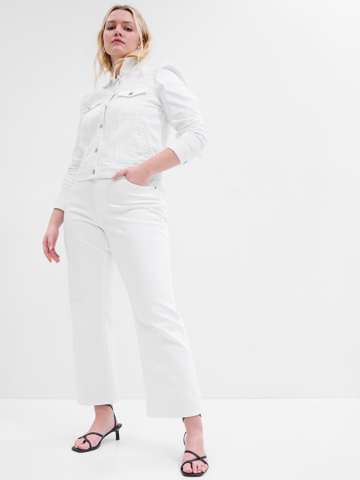 L'Appartement  KICK FLARE WHITE DENIM