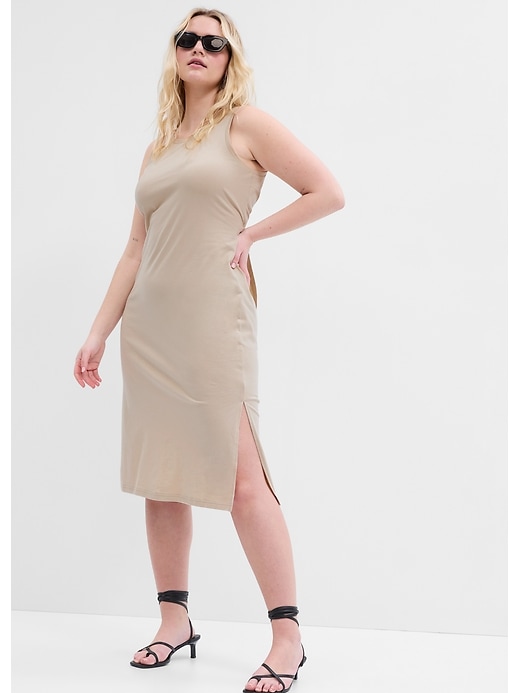 Image number 7 showing, Fitted Tie-Back Midi Dress