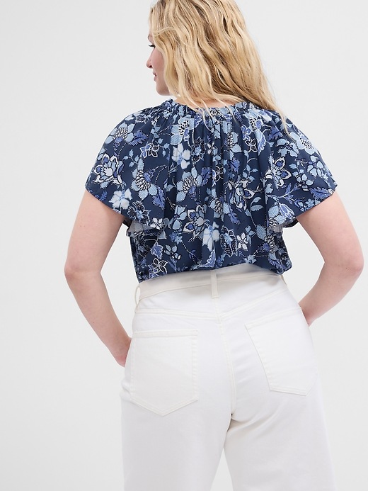 Image number 4 showing, Relaxed Print Splitneck Top