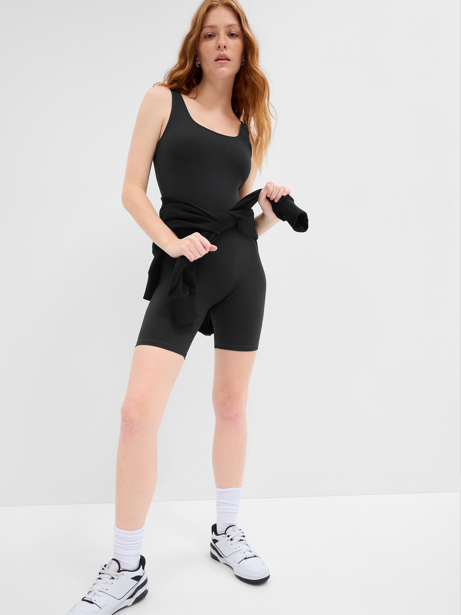 GapFit Studio Fitted Short Bodysuit Gap Factory