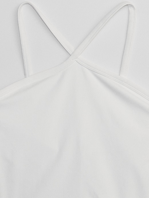 Image number 4 showing, GapFit Studio Ribbed Halter Sports Bra