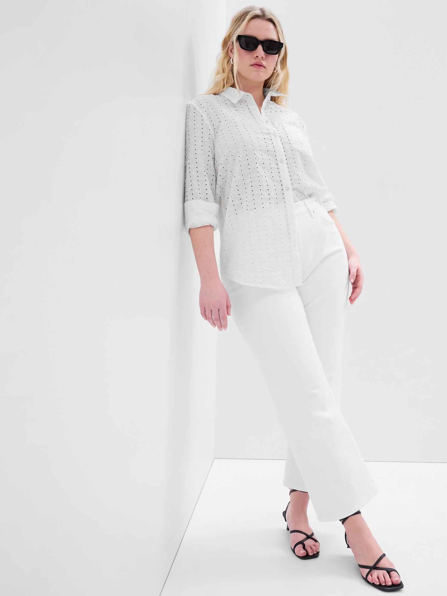 Eyelet Easy Shirt | Gap Factory