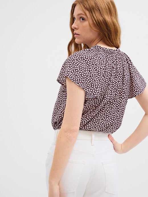 Image number 2 showing, Relaxed Print Splitneck Top