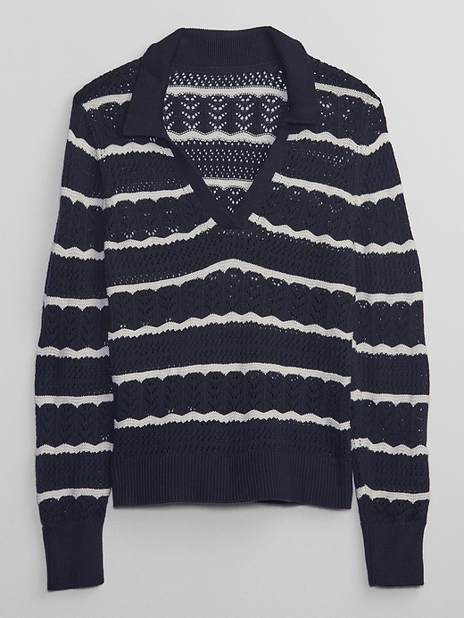 Image number 3 showing, Crochet Collared Sweater
