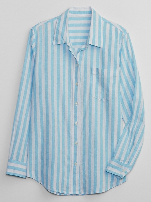 Image number 4 showing, Linen-Blend Easy Shirt