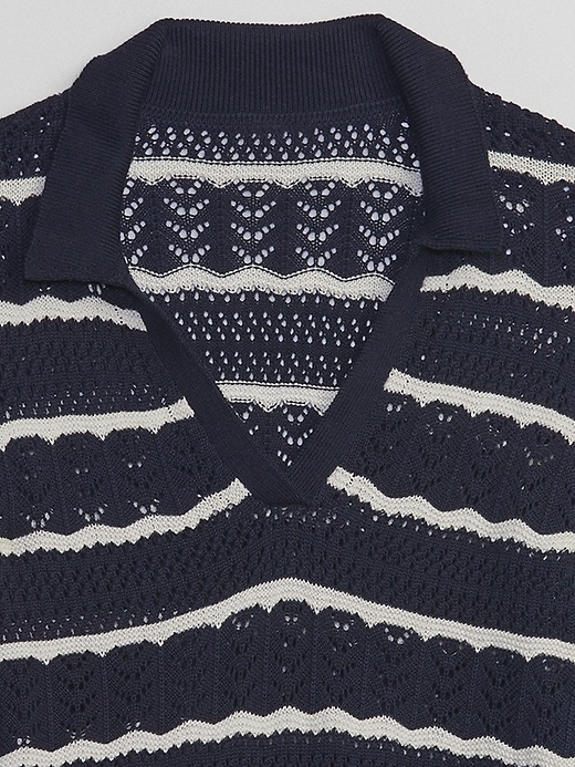 Image number 4 showing, Crochet Collared Sweater