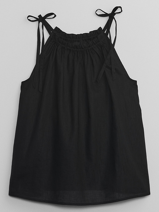 Image number 4 showing, Relaxed Linen Halter Top