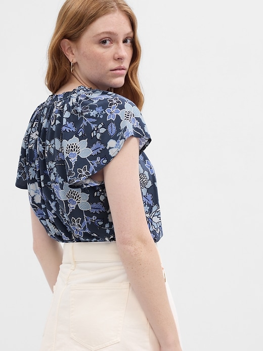 Image number 8 showing, Relaxed Print Splitneck Top