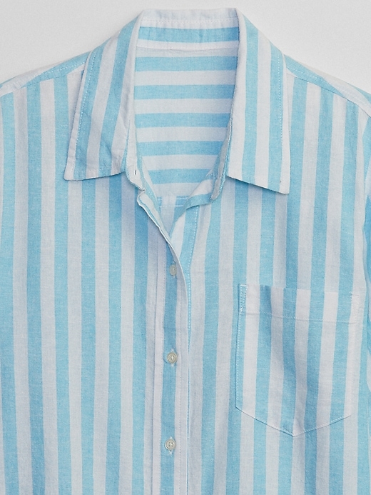 Image number 5 showing, Linen-Blend Easy Shirt