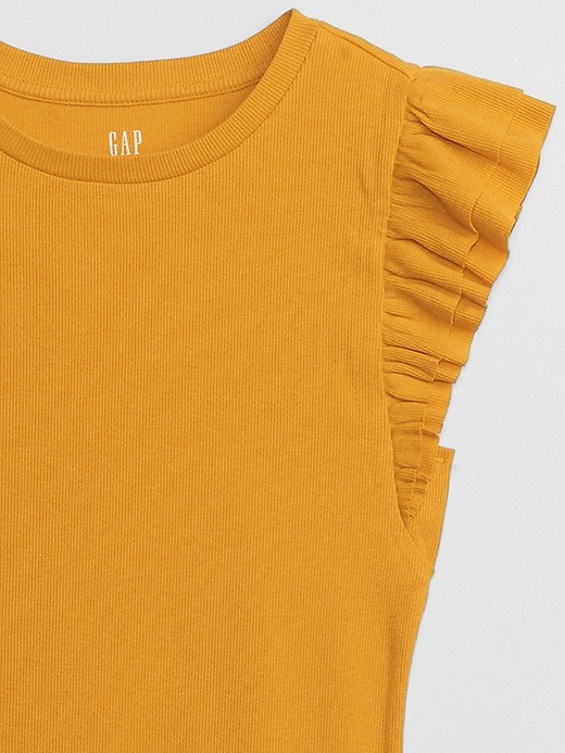 Image number 6 showing, Ribbed Flutter Sleeve Top