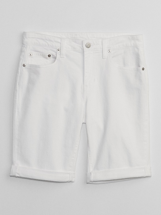 Image number 5 showing, 9" Mid Rise Denim Bermuda Shorts with Washwell