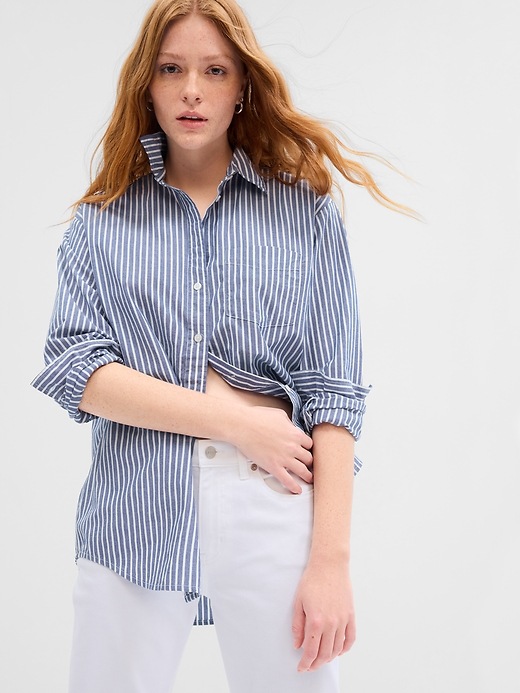 Image number 5 showing, Poplin Big Shirt