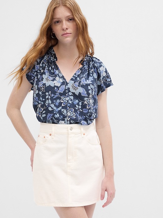 Image number 7 showing, Relaxed Print Splitneck Top