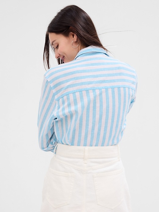 Image number 7 showing, Linen-Blend Easy Shirt