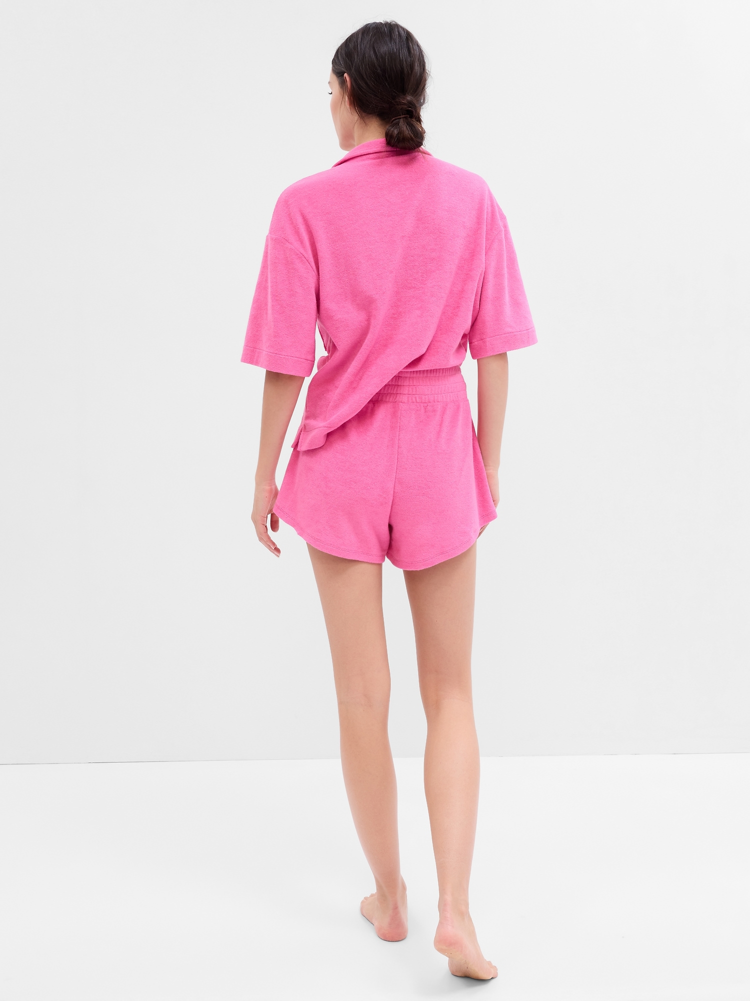 パンツ WOOALONG Piping terry shorts DARK PINK WL242JSP02WDPK Piping terry shorts - DARK PINK - 감도 깊은 취향 셀렉트샵 29CM
