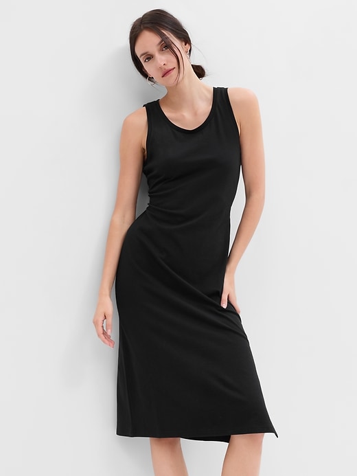 Image number 1 showing, Fitted Tie-Back Midi Dress