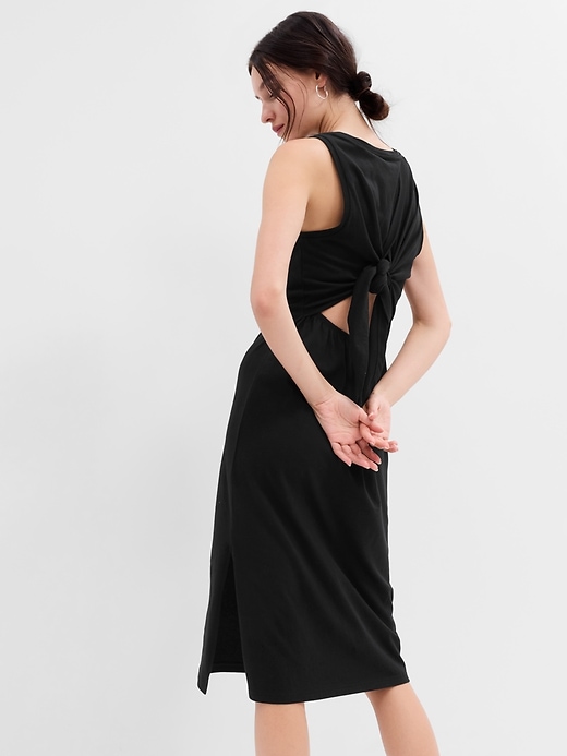 Image number 5 showing, Fitted Tie-Back Midi Dress