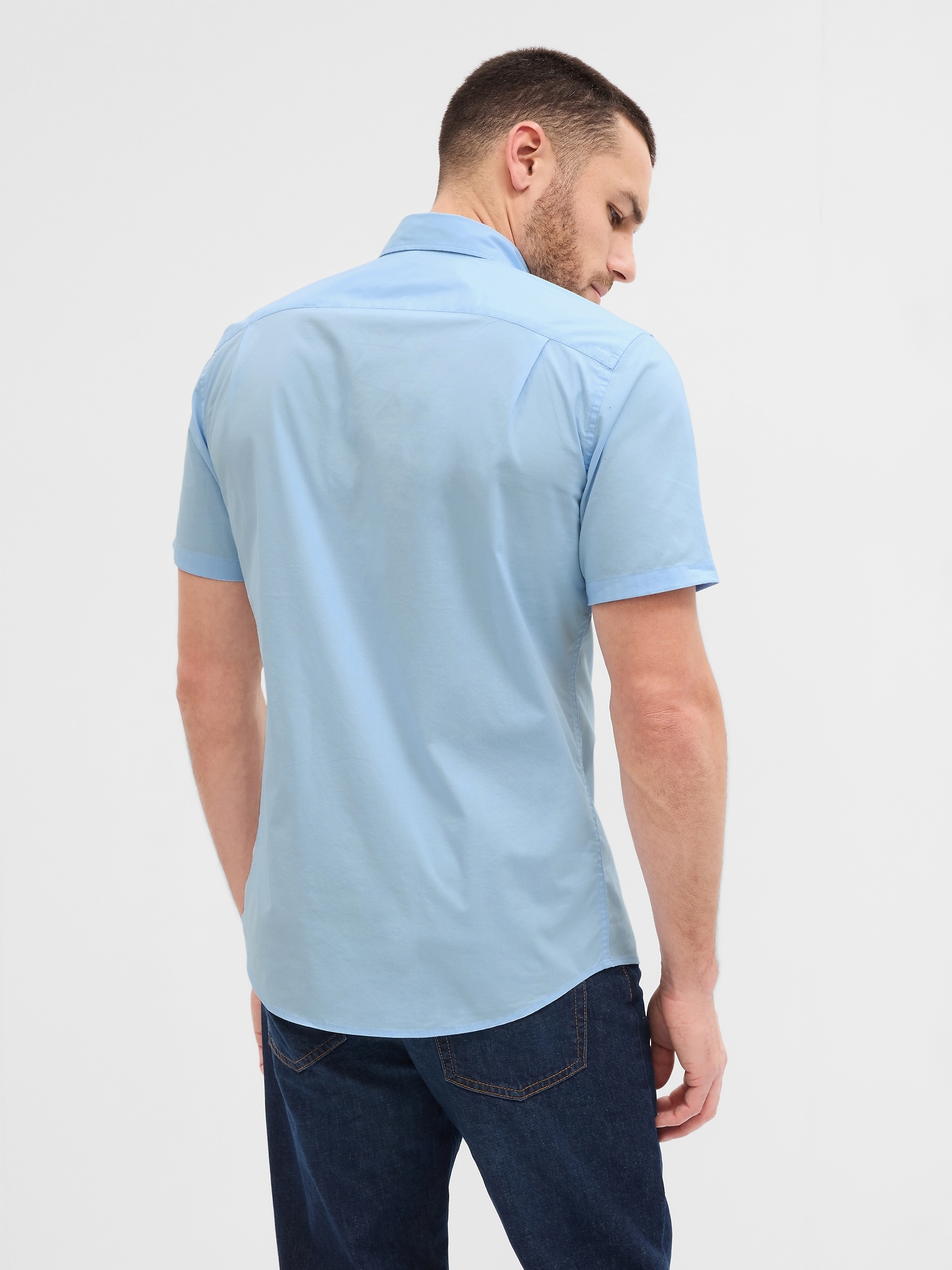 Stretch Poplin Shirt in Slim Fit | Gap Factory