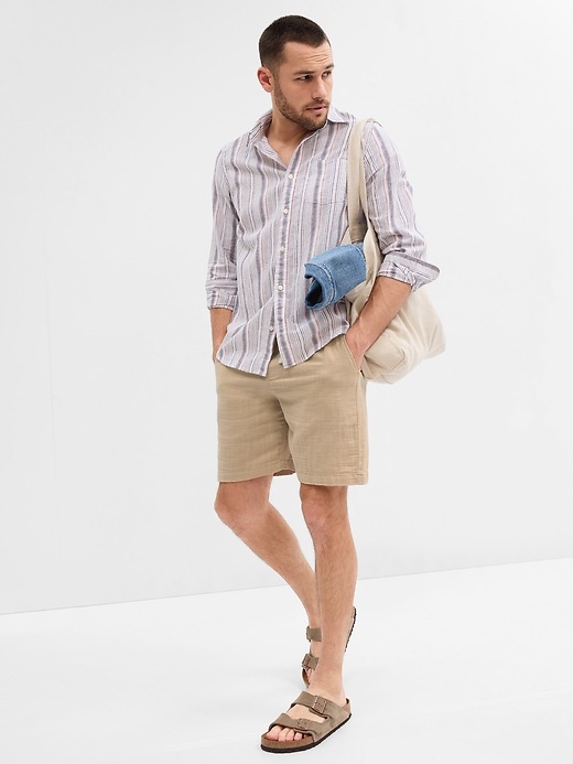 View large product image 1 of 1. 8" Easy Gauze Shorts with Washwell