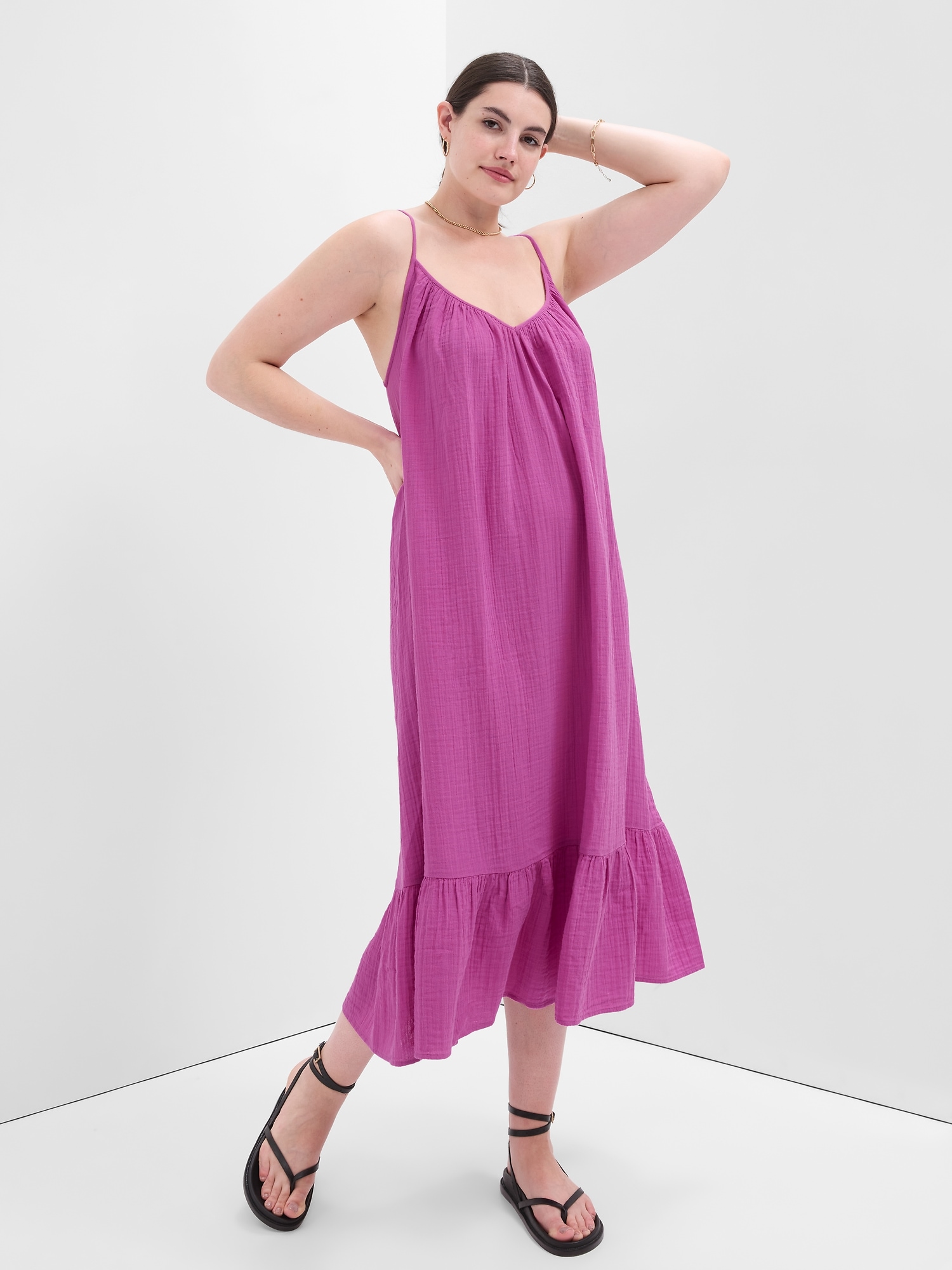 Gauze Cami Maxi Dress | Gap Factory