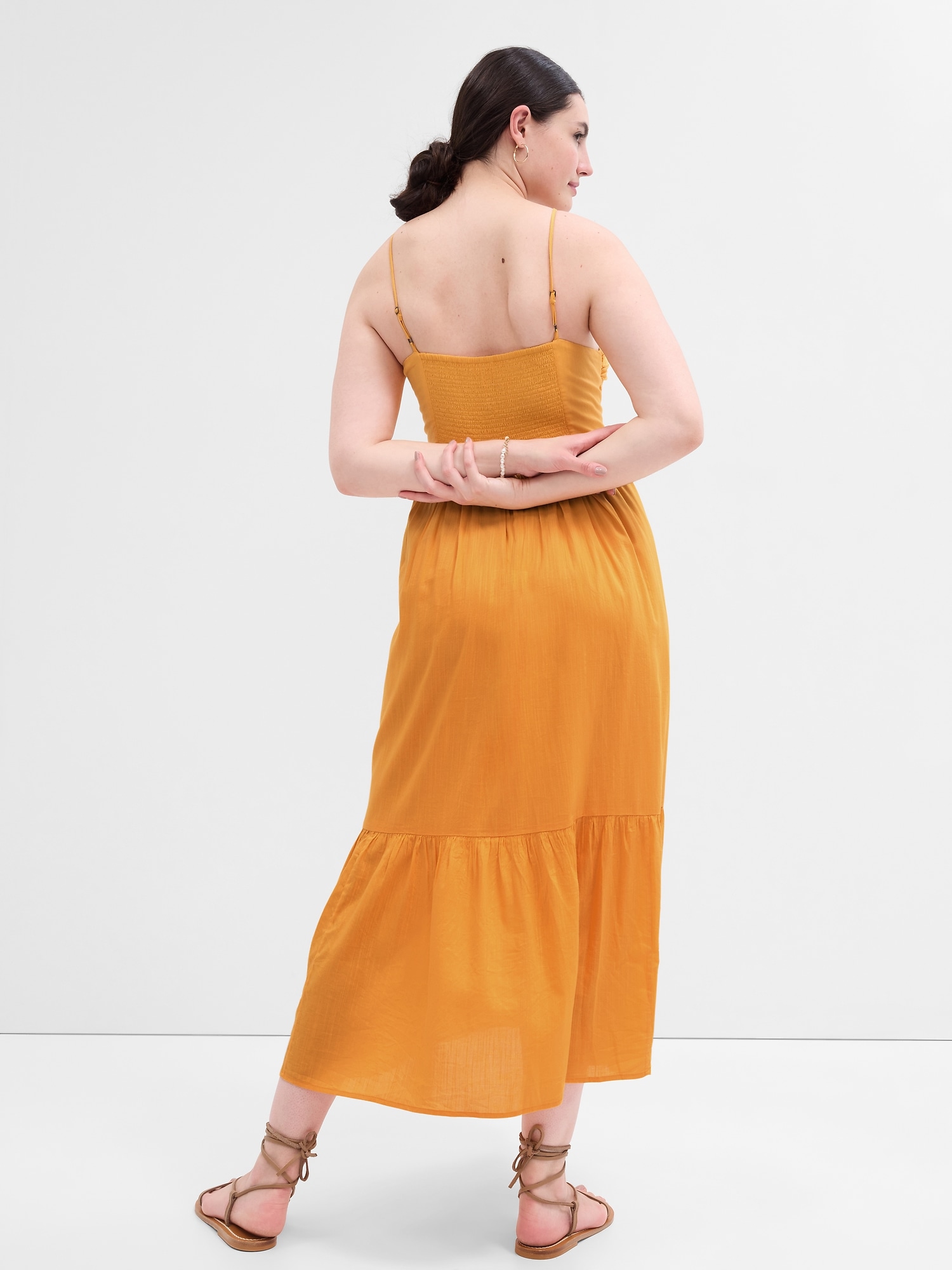 Tie-Front Tiered Maxi Dress | Gap Factory