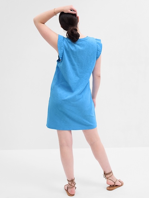 Image number 4 showing, Relaxed Flutter Sleeve T-Shirt Dress