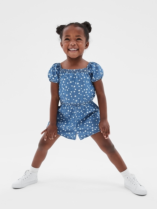 Image number 2 showing, babyGap Print Chambray Romper