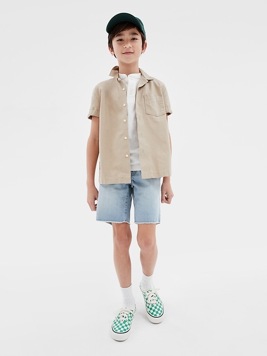 View large product image 2 of 5. Kids Slim Denim Pull-On Shorts with Washwell