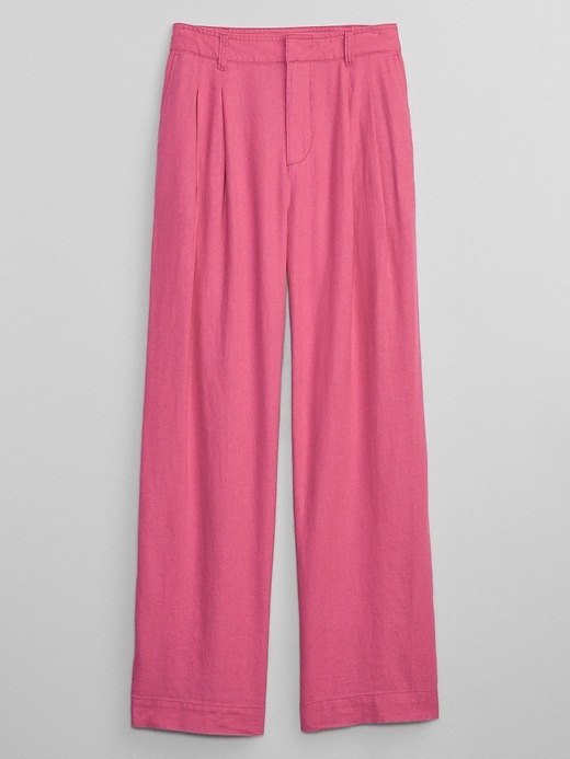 Image number 3 showing, High Rise Wide-Leg Pleated Trousers with Washwell