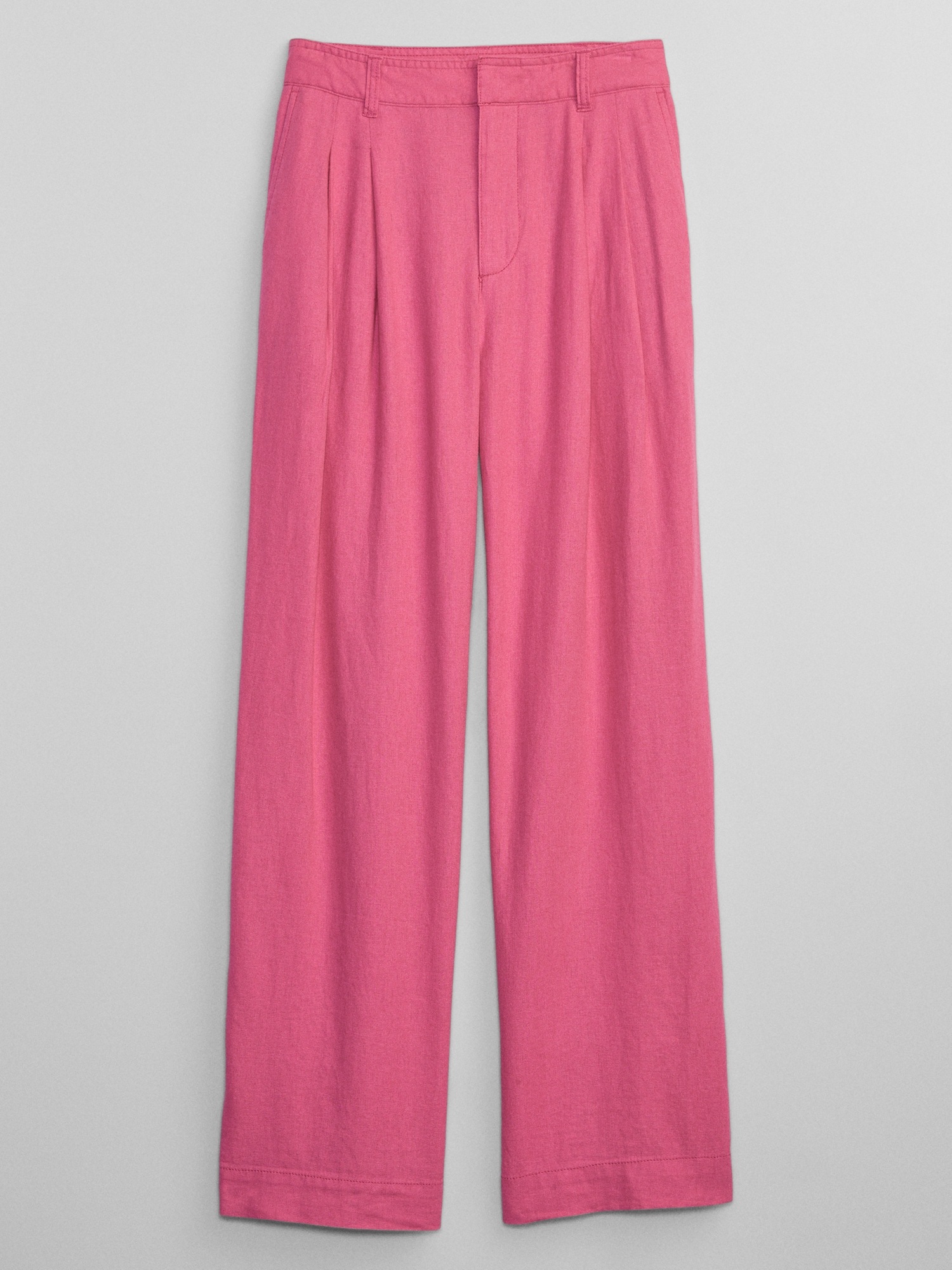 High Rise Wide-Leg Pleated Trousers with Washwell | Gap Factory