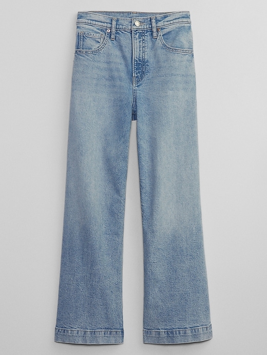 Image number 8 showing, High Rise Wide-Leg Crop Jeans with Washwell