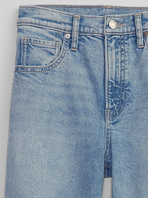 Image number 4 showing, High Rise Wide-Leg Crop Jeans with Washwell