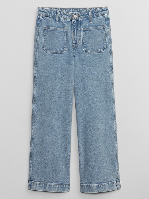 View large product image 1 of 3. Kids High Rise Wide-Leg Jeans with Washwell
