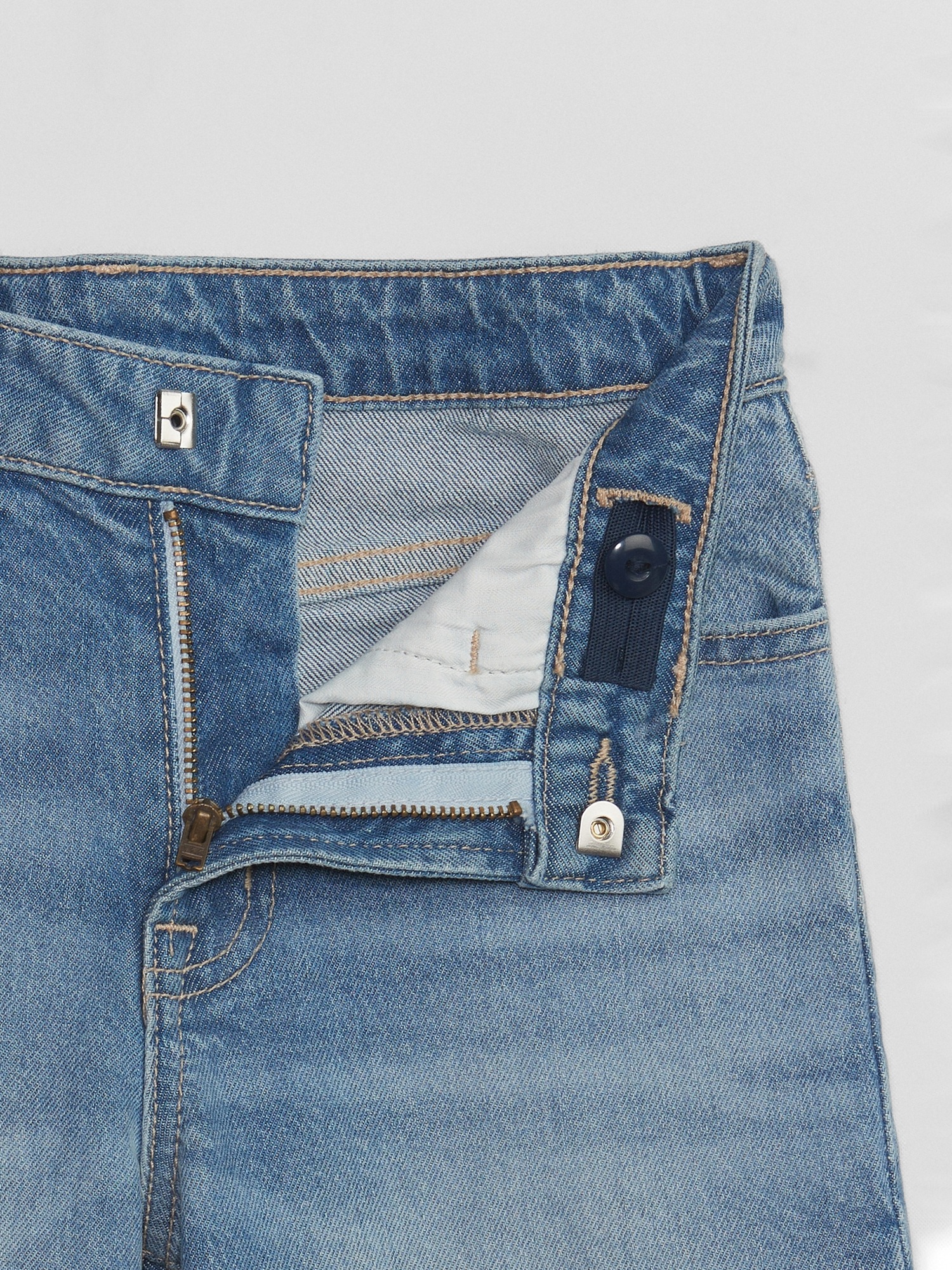 Kids High Rise Destructed Wide-Leg Jeans with Washwell | Gap Factory