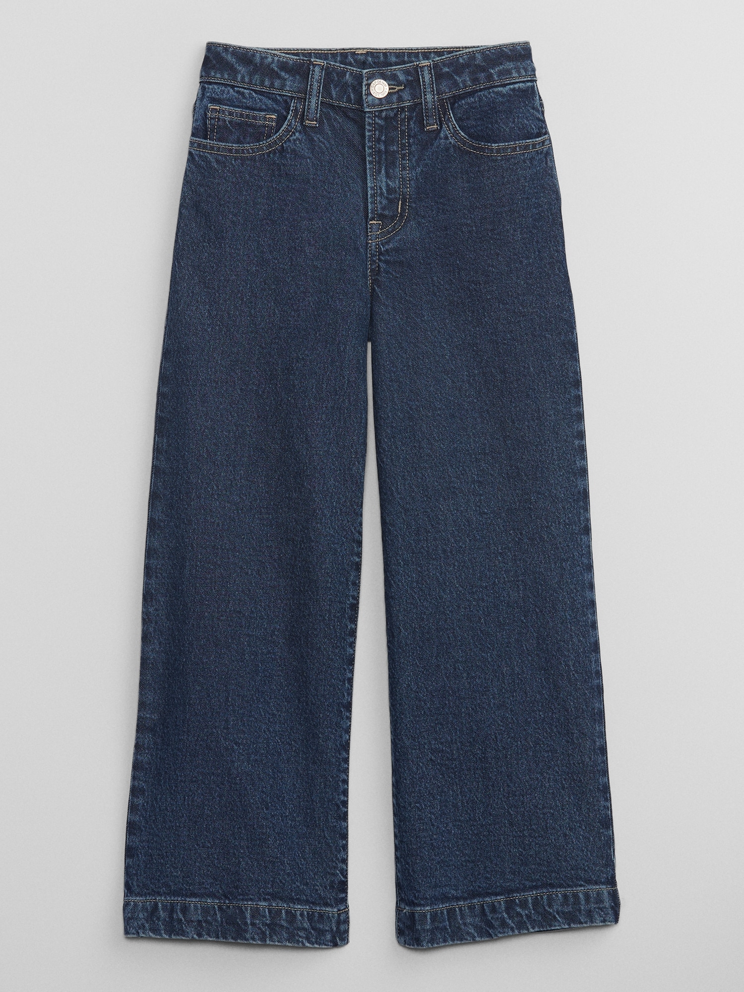 Kids High Rise Wide-Leg Ankle Jeans | Gap Factory