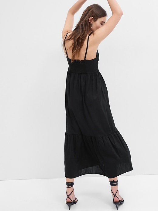 Image number 3 showing, Tie-Front Tiered Maxi Dress
