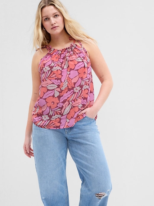 Image number 1 showing, Relaxed Print Halter Top